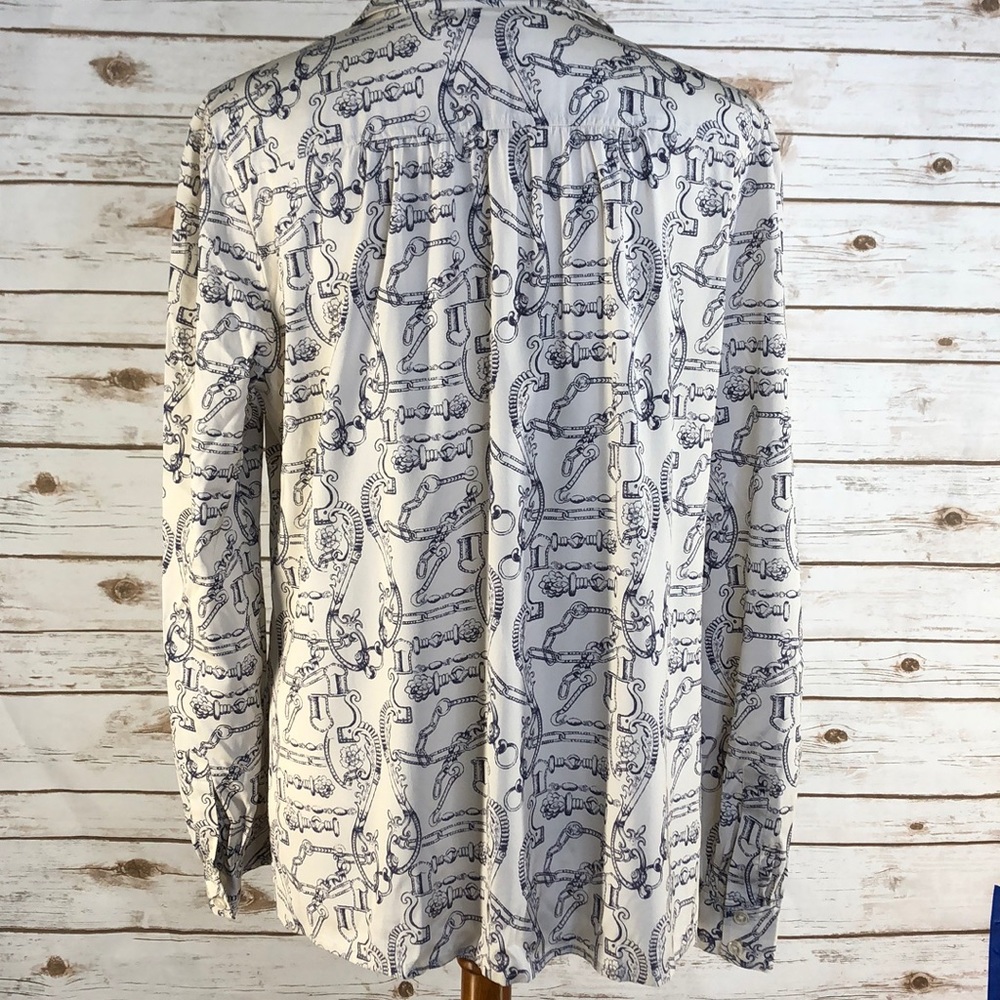 Tory Burch Angelique 100% Silk Blouse (W14456) - Picture 5 of 7